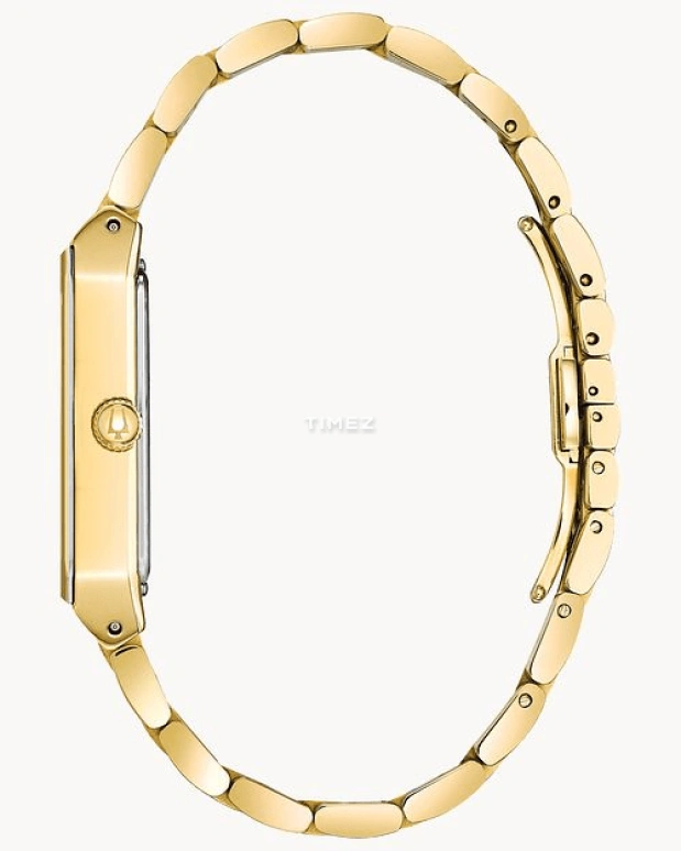 Bulova,Quadra 30.72mm,30.72mm,Stainless Steel,Champagne,Quartz,Hardlex,Square,97D120
