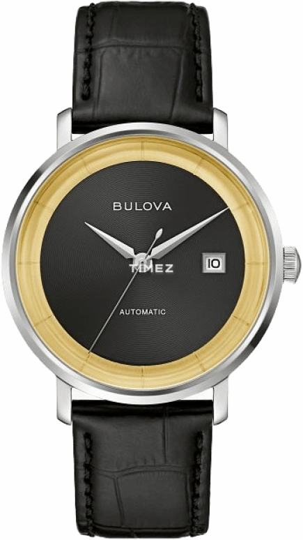 Bulova,Rat Pack 40mm,40mm,Stainless Steel,Black,Automatic,Day,Sapphire,Crystal Glass,96B406