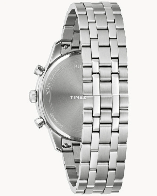 Bulova,Sutton 41mm,41mm,Stainless Steel,Silver,Quartz,Chronograph,Day,96B404