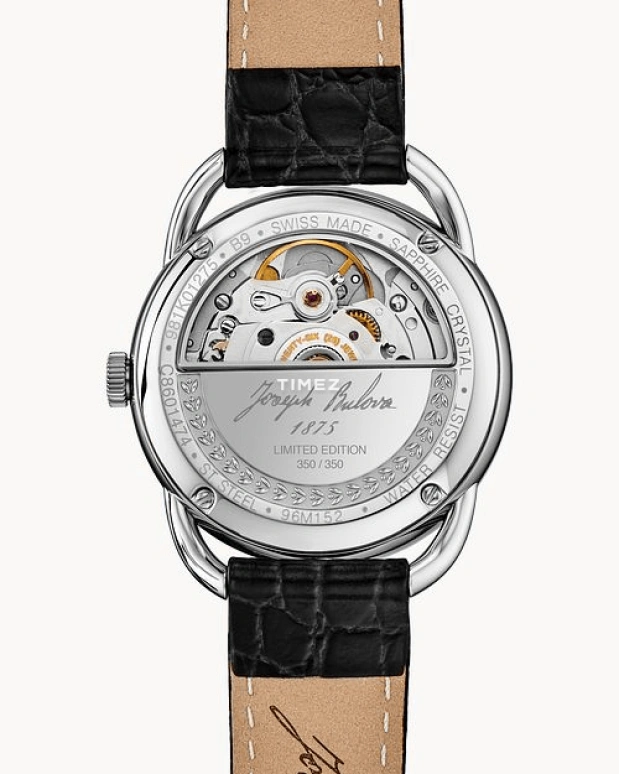 Bulova,Commodore 34.40mm,34.40mm,Stainless Steel,White,Automatic,Day,Sapphire,Crystal Glass,96M152