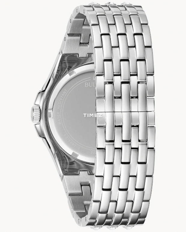 Bulova,Crystal 42mm,42mm,Stainless Steel,Green,Quartz,Hardlex,Round,96A253