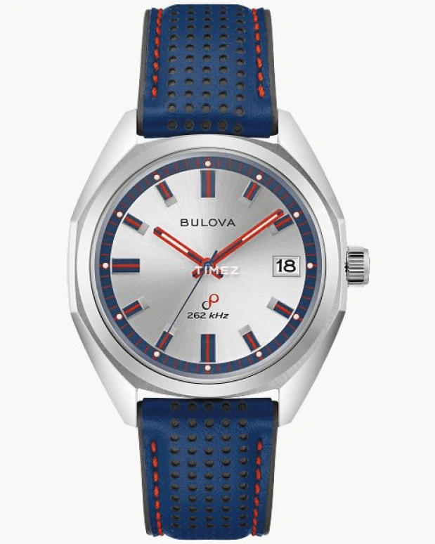 Bulova,Jet Star 40mm,40mm,Stainless Steel,Silver,Quartz,Day,Sapphire,Crystal Glass,96K112