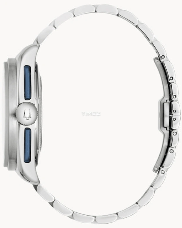 Bulova,Lunar Pilot 43.50mm,43.50mm,Stainless Steel,White,Quartz,Chronograph,Sapphire,Crystal Glass,98K112