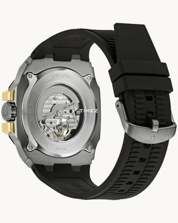 Bulova,Maquina 46mm,46mm,Stainless Steel,Grey,Automatic,Hardlex,Round,98A310