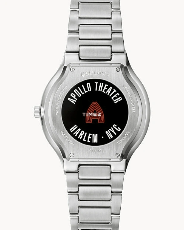 Bulova,Apollo 43mm,43mm,Stainless Steel,Black,Quartz,Hardlex,Round,96A296