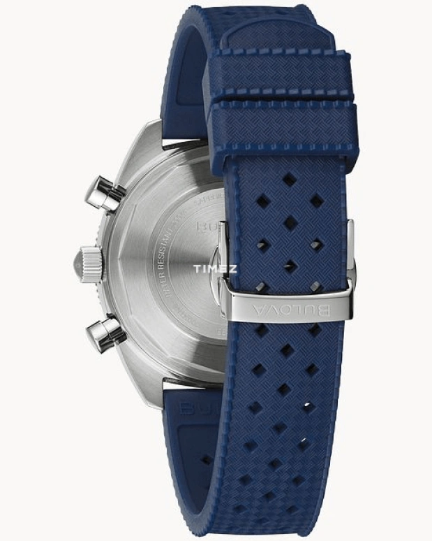 Bulova,Chronograph 40.50mm,40.50mm,Stainless Steel,Silver,Blue,Quartz,Chronograph,Sapphire,Crystal Glass,98A253