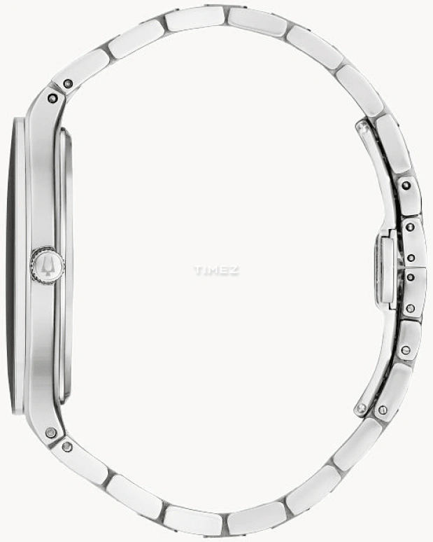 Bulova,Apollo 43mm,43mm,Stainless Steel,Black,Quartz,Hardlex,Round,96A296