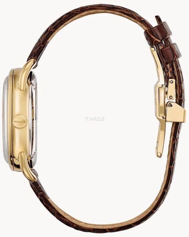 Bulova,Commodore 34.40mm,34.40mm,Stainless Steel,Cream,Automatic,Day,Sapphire,Crystal Glass,97M117