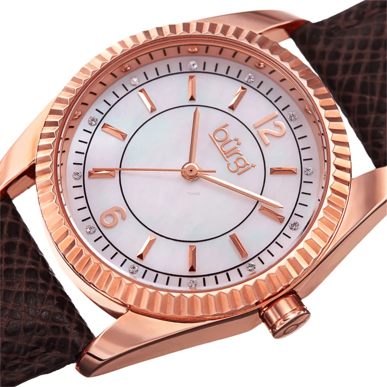 Burgi,Other 36mm,36mm,Composite,White,Quartz,Hardlex,Round,BUR167GY