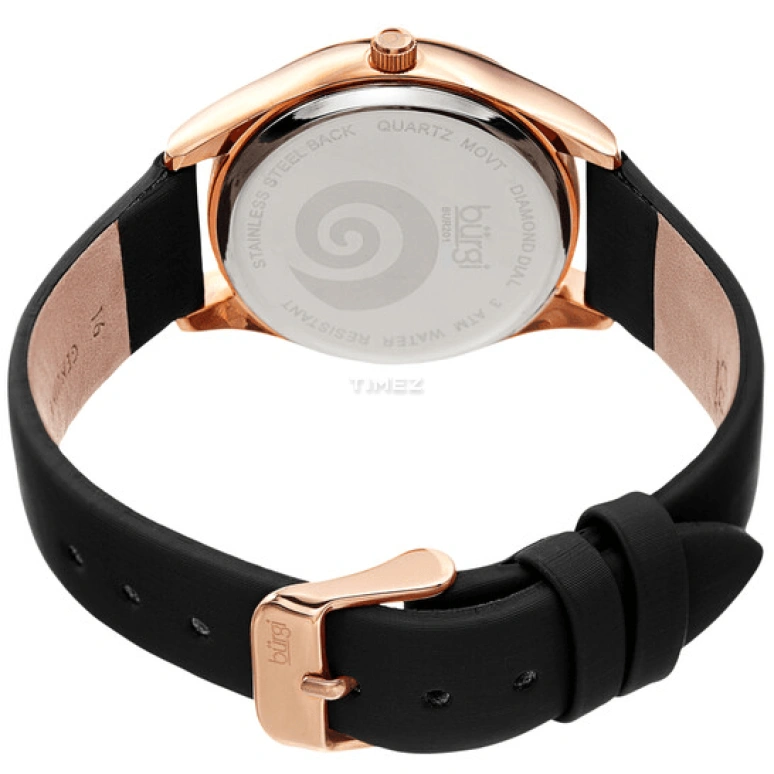 Burgi,Other 34mm,34mm,Aluminium,Black,Quartz,Hardlex,Round,BUR201RGBK