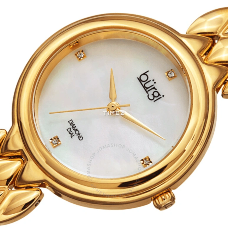 Burgi,Other 34mm,34mm,Composite,White,Quartz,Hardlex,Round,BUR193YG