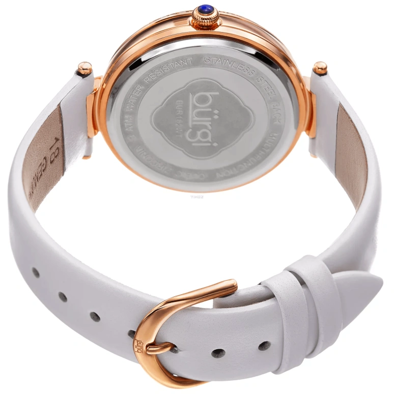 Burgi,Other 38mm,38mm,Composite,White,Rose Gold,Quartz,Date,Day,BUR182WT
