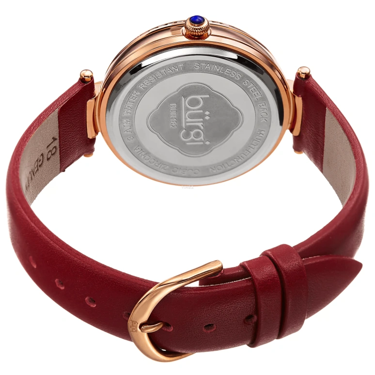 Burgi,Other 38mm,38mm,Composite,Red,White,Quartz,Date,Day,BUR182RD