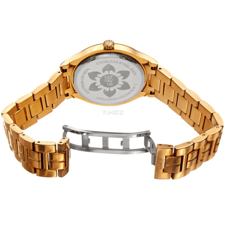 Burgi,Other 37mm,37mm,Composite,Brown,Quartz,Day,Hardlex,BUR180YGBR