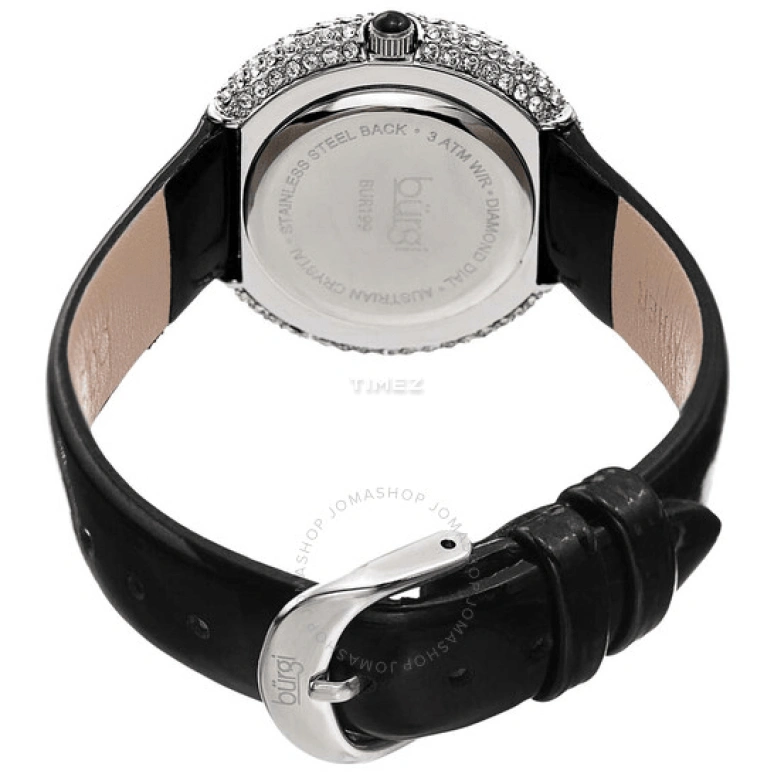 Burgi,Other 36mm,36mm,Stainless Steel,Silver,Quartz,Hardlex,Round,BUR199SSBK