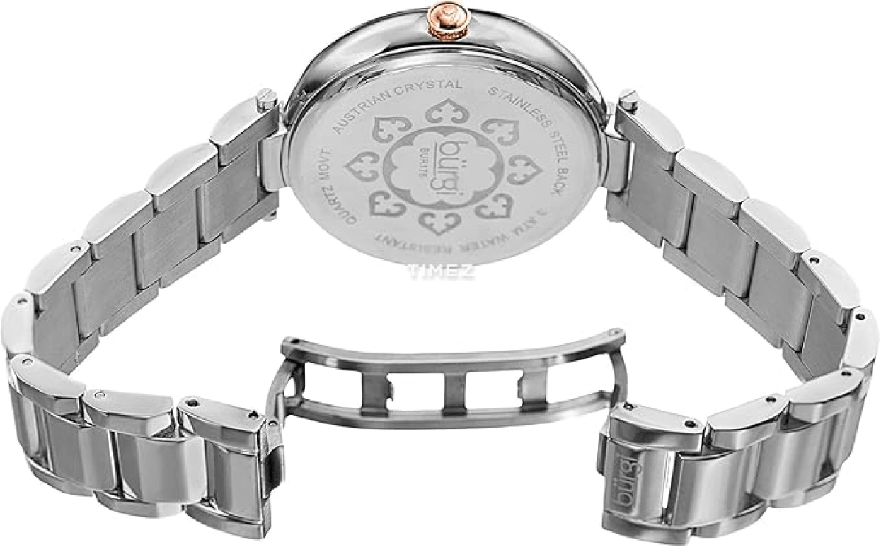 Burgi,Other 39mm,39mm,Composite,Black,Quartz,Sapphire,Hardlex,Round,BUR175SSB