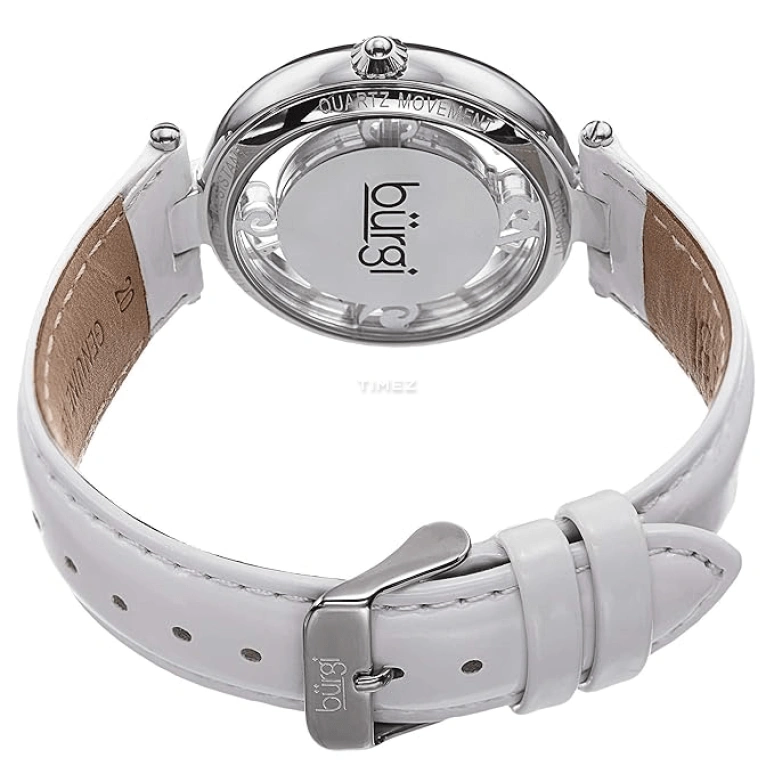 Burgi,Other 38mm,38mm,Composite,Silver,Quartz,Hardlex,Round,BUR150WT