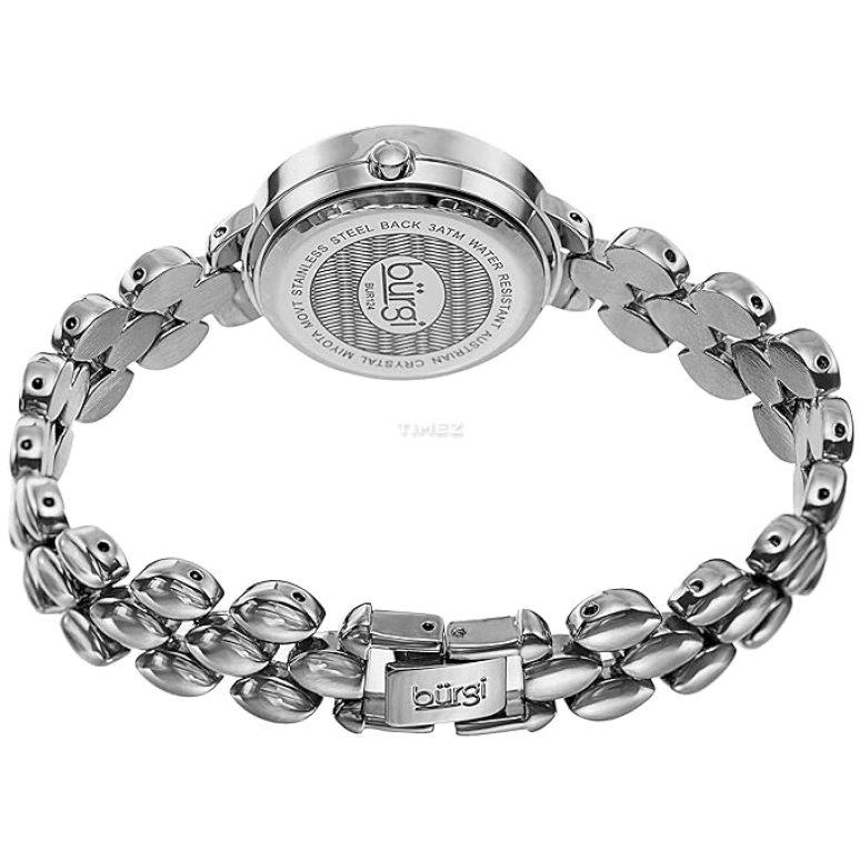 Burgi,Other 28mm,28mm,Composite,Silver,Quartz,Hardlex,Round,BUR124SS