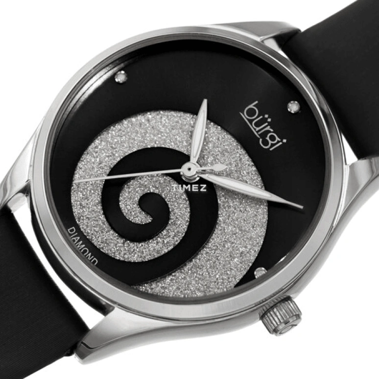 Burgi,Other 37mm,37mm,Aluminium,Black,Quartz,Hardlex,Round,BUR201SSBK