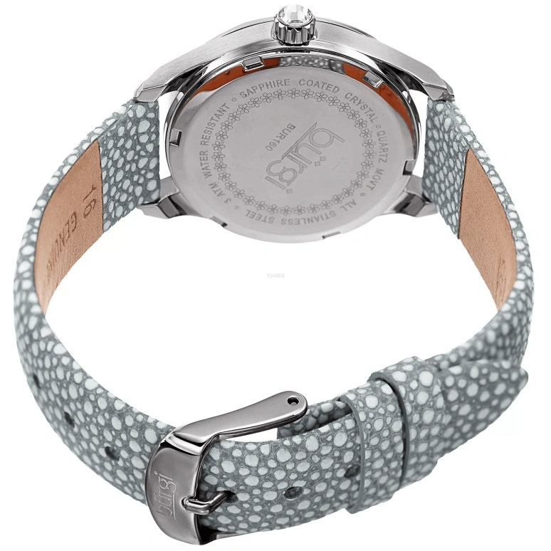 Burgi,Other 32mm,32mm,Stainless Steel,Silver,White,Quartz,Day,Sapphire,Hardlex,BUR160GY