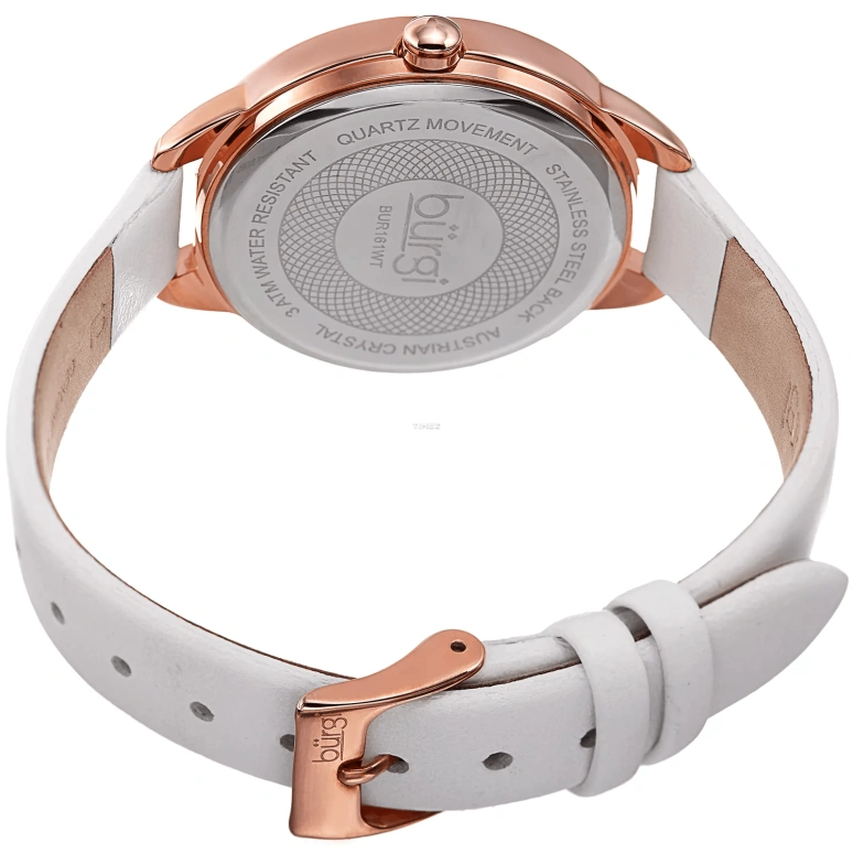 Burgi,Other 35mm,35mm,Composite,Silver,Quartz,Hardlex,Round,BUR161WT