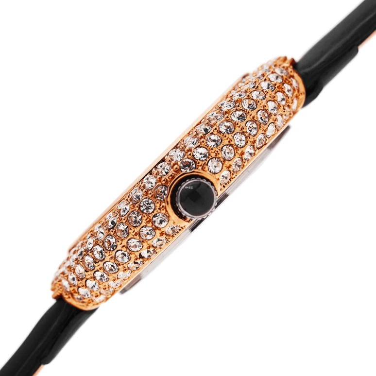 Burgi,Other 36mm,36mm,Brass,Black,Quartz,Hardlex,Round,BUR207BKR