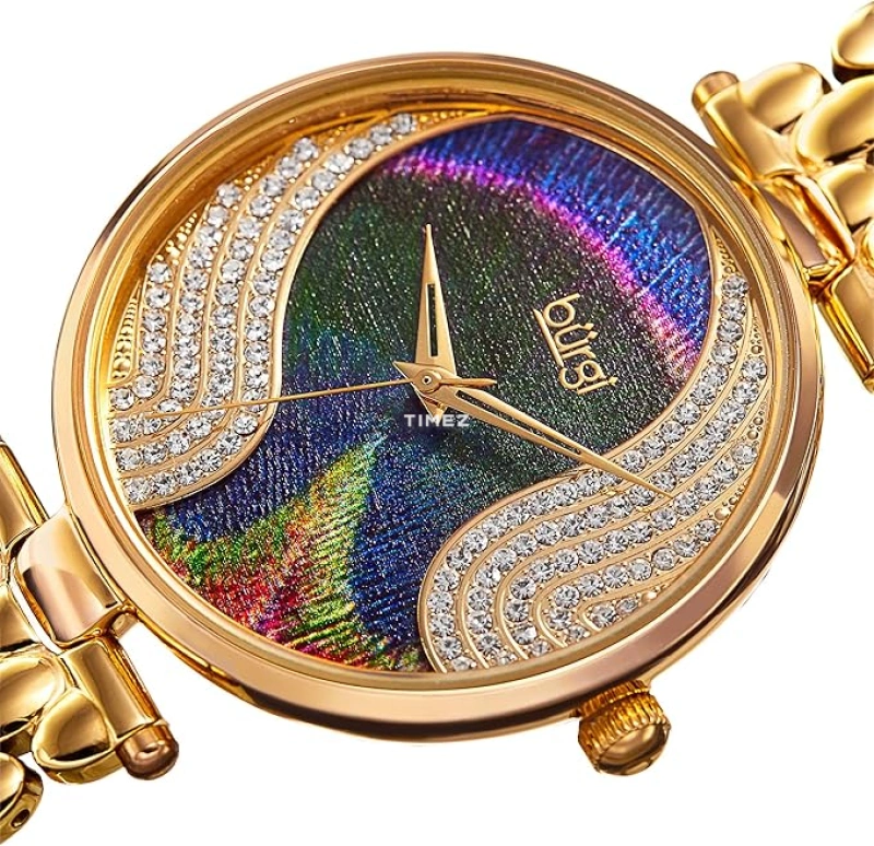 Burgi,Other 38mm,38mm,Composite,Multi-Color,Gold,Quartz,Hardlex,Round,BUR162YG