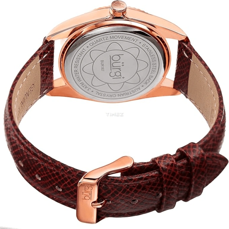 Burgi,Other 37mm,37mm,Composite,Red,Quartz,Hardlex,Round,BUR167RD