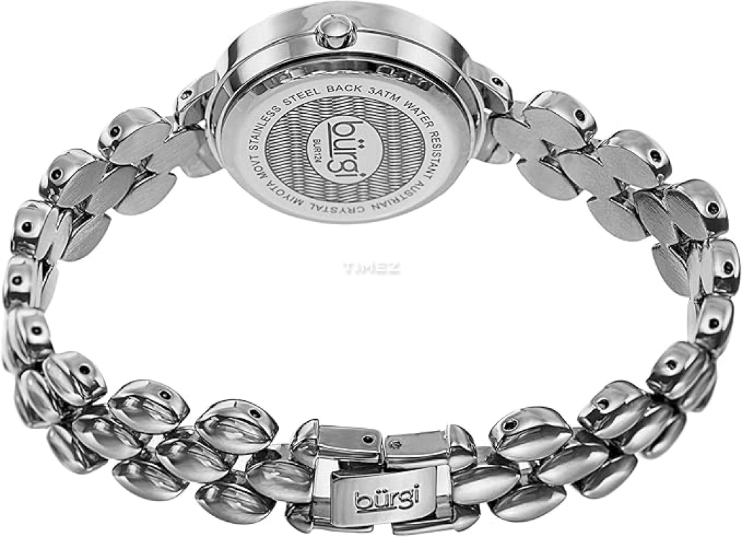 Burgi,Other 28mm,28mm,Composite,Black,Quartz,Hardlex,Round,BUR124SSB