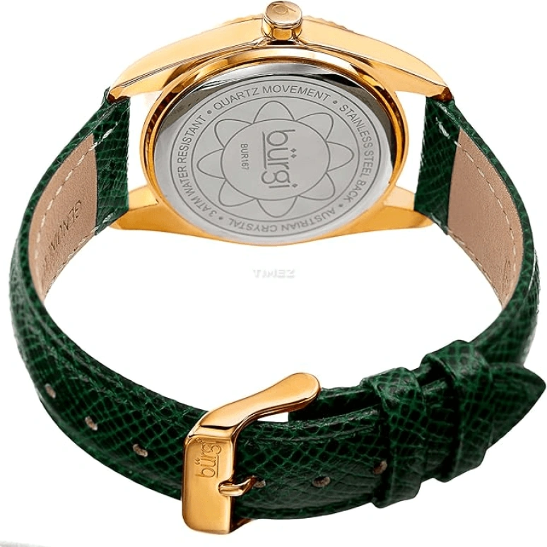 Burgi,Other 36mm,36mm,Composite,White,Quartz,Hardlex,Round,BUR167GN