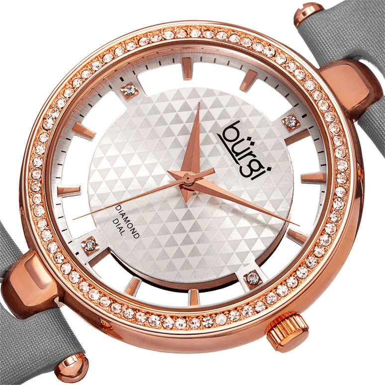 Burgi,Other 38mm,38mm,Composite,Silver,Quartz,Hardlex,Sapphire,Round,BUR104GY