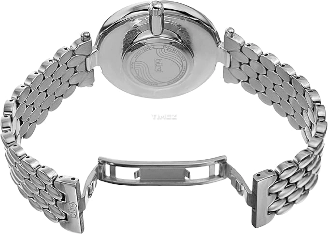 Burgi,Other 38mm,38mm,Composite,Multi-Color,Silver,Quartz,Hardlex,Round,BUR162SS