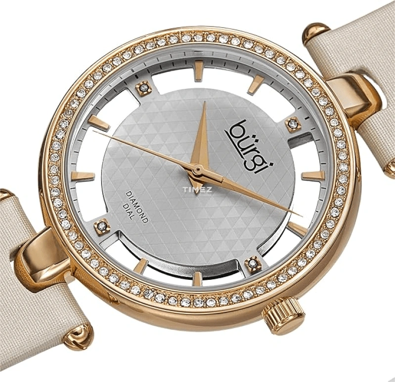 Burgi,Other 38mm,38mm,Composite,Silver,Quartz,Hardlex,Sapphire,Round,BUR104WTG