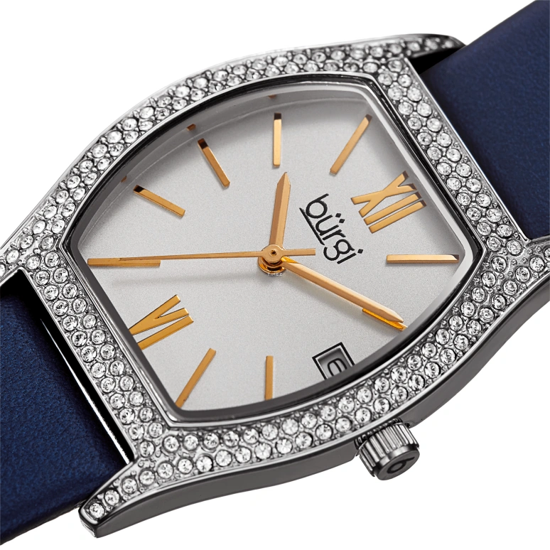 Burgi,Other 30mm,30mm,Composite,Silver,Quartz,Day,Hardlex,Sapphire,BUR166BU