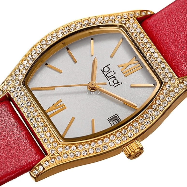 Burgi,Other 30mm,30mm,Composite,Silver,Quartz,Day,Hardlex,Sapphire,BUR166RD