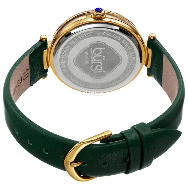 Burgi,Other 38mm,38mm,Composite,White,Green,Quartz,Date,Day,BUR182GN