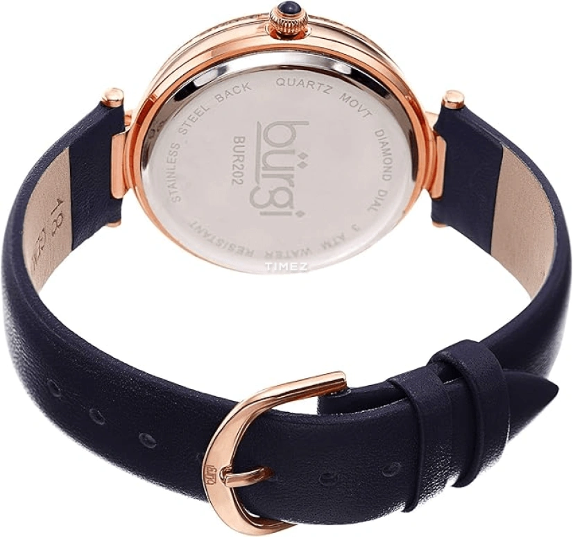 Burgi,Other 38mm,38mm,Composite,White,Blue,Quartz,Hardlex,Round,BUR202BU