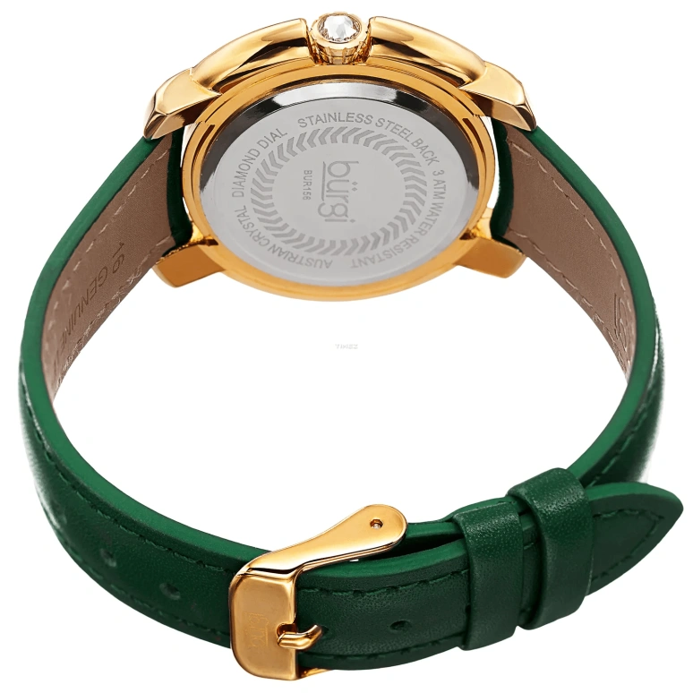 Burgi,Other 37mm,37mm,Composite,White,Quartz,Hardlex,Round,BUR156GN