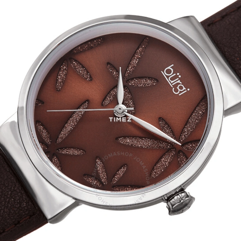 Burgi,Other 34mm,34mm,Composite,Brown,Quartz,Hardlex,Round,BUR191BR