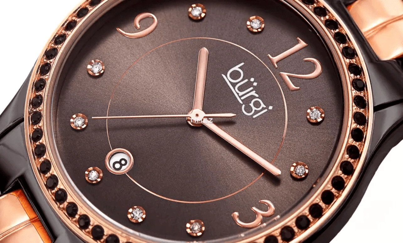 Burgi,Other 37mm,37mm,Composite,Brown,Quartz,Day,Hardlex,BUR180TTR