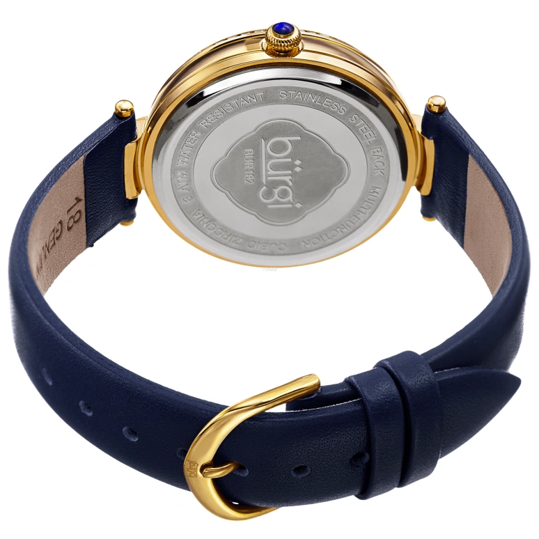 Burgi,Other 38mm,38mm,Composite,White,Blue,Quartz,Date,Day,BUR182BU
