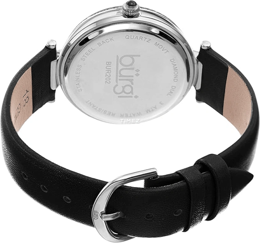 Burgi,Other 38mm,38mm,Composite,Silver,Quartz,Hardlex,Round,BUR202SSB