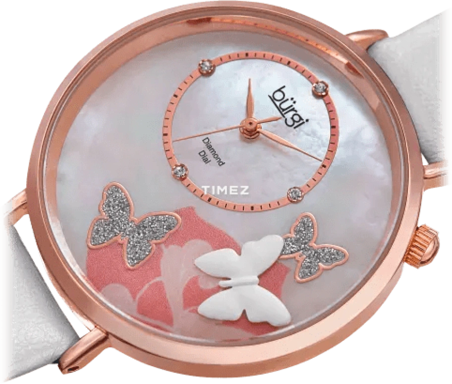 Burgi,Other 37mm,37mm,Composite,Silver White,Quartz,Hardlex,Sapphire,Round,BUR158WTR