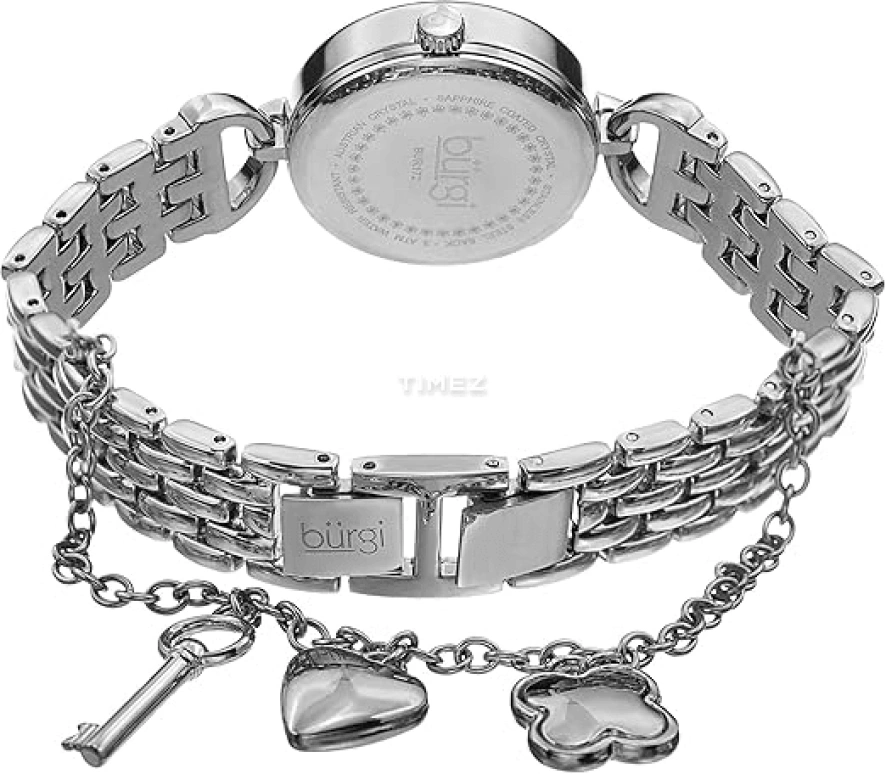 Burgi,Other 30mm,30mm,Composite,Silver,Quartz,Day,Hardlex,BUR172SSB