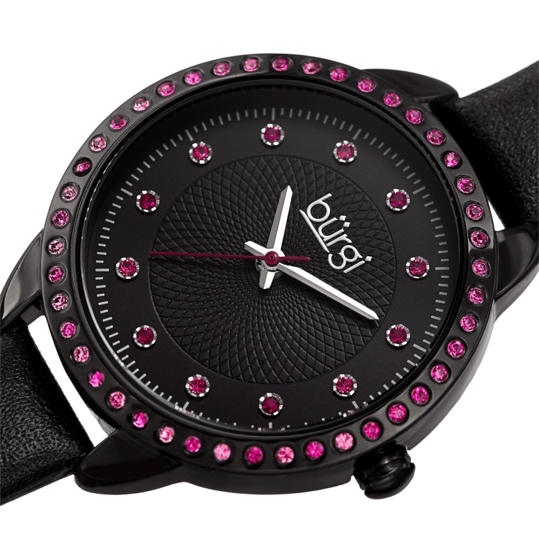 Burgi,Other 35x41mm,35x41mm,Composite,Black,Quartz,Hardlex,Round,BUR161