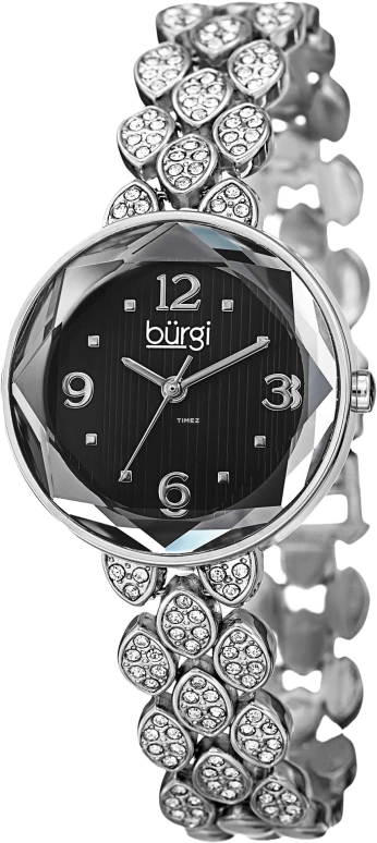 Burgi,Other 28mm,28mm,Composite,Black,Quartz,Hardlex,Round,BUR124SSB