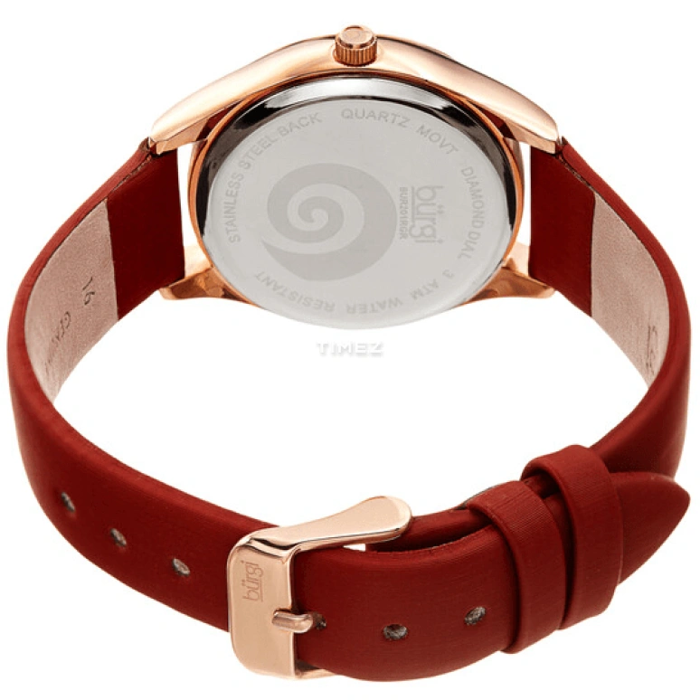 Burgi,Other 34mm,34mm,Aluminium,Red,Quartz,Hardlex,Round,BUR201RGR