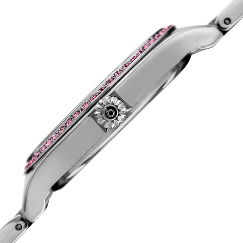 Burgi,Other 37mm,37mm,Composite,Pink,Quartz,Day,Hardlex,BUR180SSPK