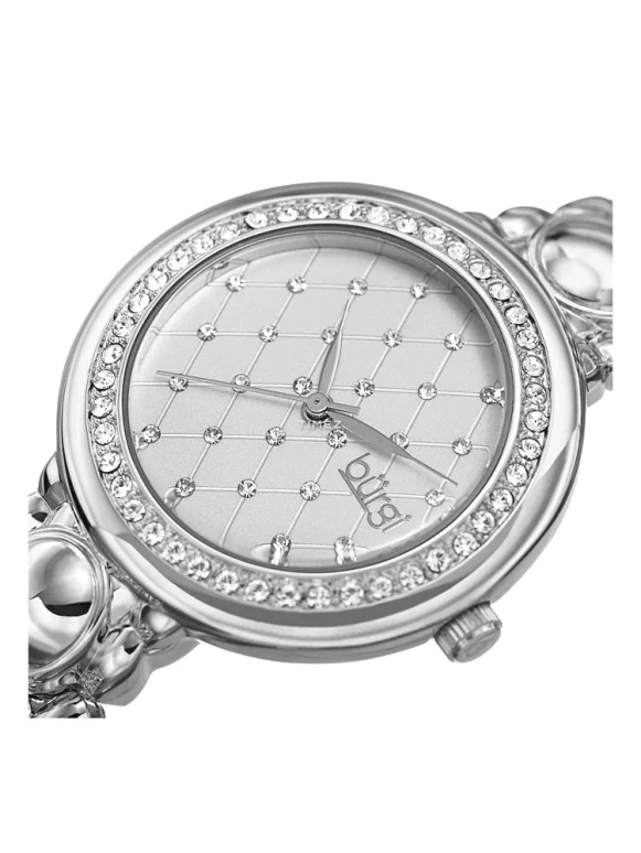 Burgi,Other 36mm,36mm,Aluminium,Silver,Quartz,Hardlex,Round,BUR170SS