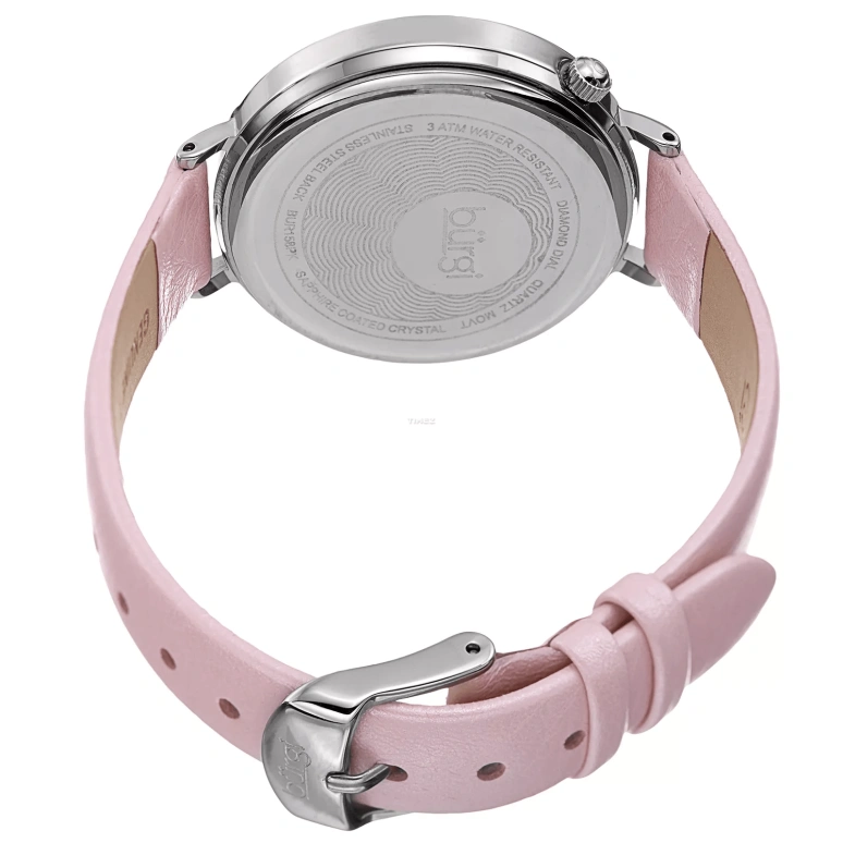 Burgi,Other 37mm,37mm,Composite,Pink,Quartz,Hardlex,Round,BUR158PK